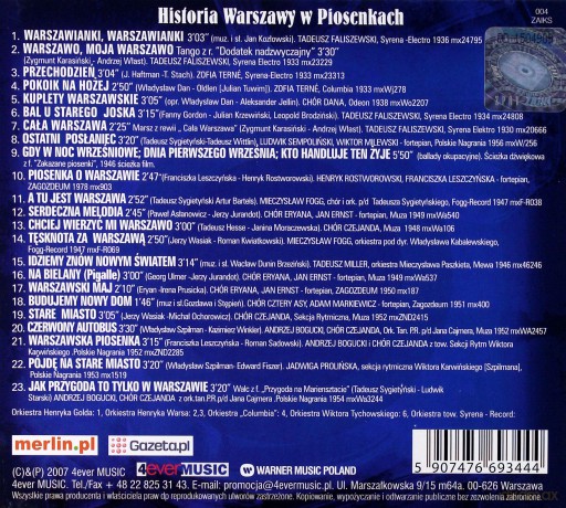 Historia Warszawy w piosenkach (digipack) [CD]