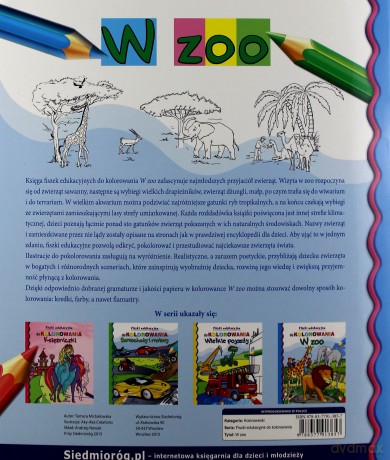 W ZOO. Fiszki edukacyjne do kolorowania [KSIĄŻKA]