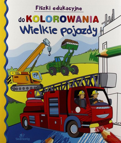 Wielkie pojazdy. Fiszki edukacyjne do kolorowania [KSIĄŻKA]