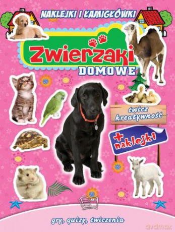 Zwierzaki domowe. Naklejki z brokatem [KSIĄŻKA]