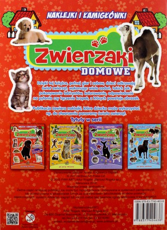 Zwierzaki domowe. Naklejki z brokatem [KSIĄŻKA]