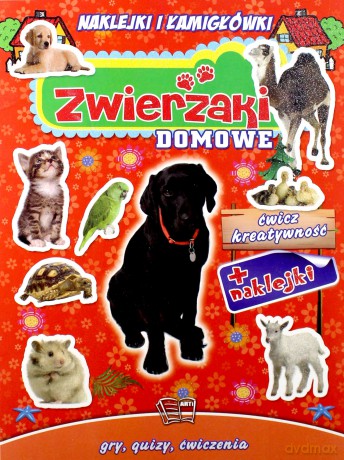 Zwierzaki domowe. Naklejki z brokatem [KSIĄŻKA]