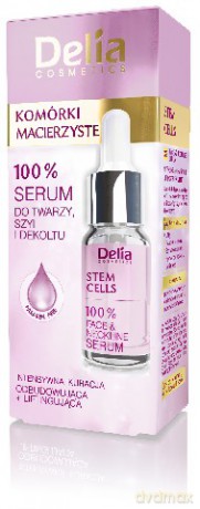Delia Cosmetics 100% Serum do twarzy,szyi i dekoltu Komórki Macierzyste 10 ml + roll-on pod oczy gratis 15 ml