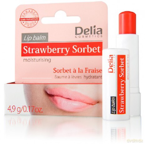 Delia Cosmetics Balsam do ust Strawberry nawilżający 4.9 g