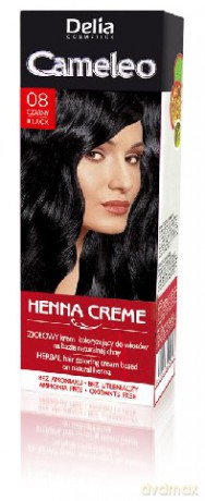 Delia Cosmetics Cameleo Henna Creme Ziołowy Krem Koloryzujący 08 Czarny