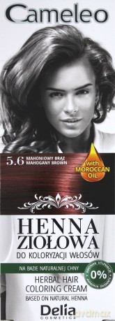 Delia Cosmetics Cameleo Henna Ziołowa nr 5.6 mahoniowy brąz 75 g