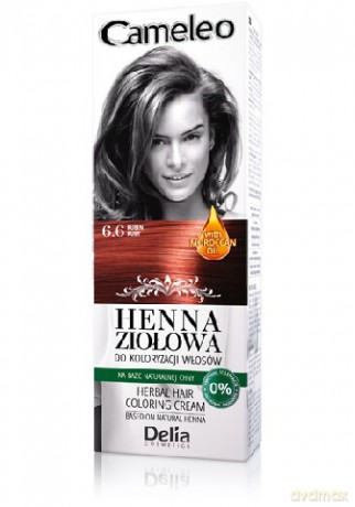 Delia Cosmetics Cameleo Henna Ziołowa nr 6.6 rubin 75 g