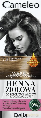 Delia Cosmetics Cameleo Henna Ziołowa nr 7.3 orzech laskowy 75 g