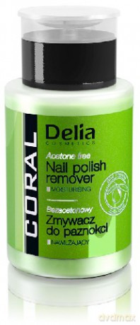 Delia Cosmetics Coral Zmywacz do paznokci bez acetonu oliwka 150 ml