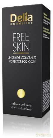 Delia Cosmetics Free Skin Korektor żółty rozświetlający pod oczy 10 ml