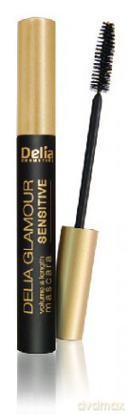 Delia Cosmetics Glamour Tusz do rzęs 3 w 1 pogrubiająco-wydłużająco-wrażliwa