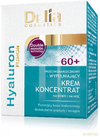 Delia Cosmetics Hyaluron Fusion 60 + Krem - koncentrat wypełniający zmarszczki na dzień i noc 50 ml