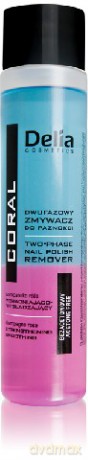 Delia Cosmetics Zmywacz do paznokci Coral dwufazowy szampańska róża