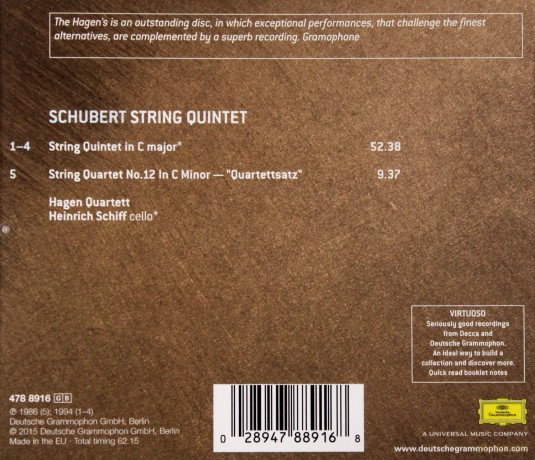 Hagen Quartett: Schubert (Virtuoso) [CD]