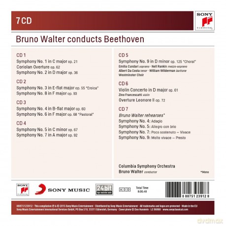 Bruno Walter: Bruno Walter Conducts Beethoven [7CD]