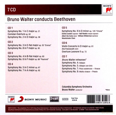 Bruno Walter: Bruno Walter Conducts Beethoven [7CD]