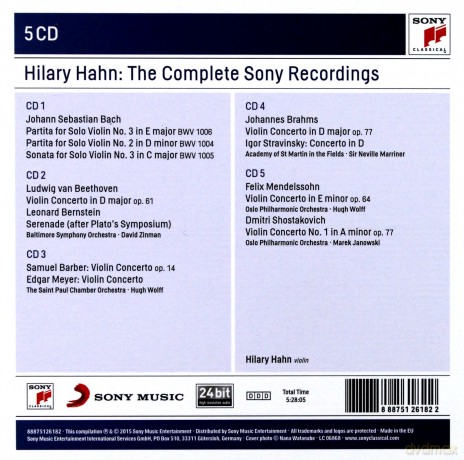 Hilary Hahn: Hilary Hahn - The Complete Sony Recordings [5CD]