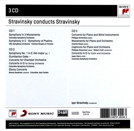 Igor Stravinsky: Stravinsky Conducts Stravinsky - Symphonies and Concertos [3CD]