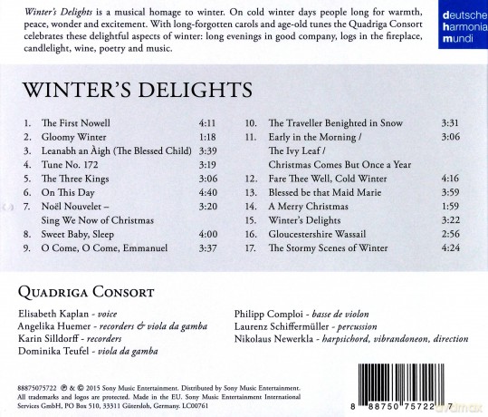 Quadriga Consort: Winter's Delights - Early Christmas Music and Carols from the British Isles [CD]