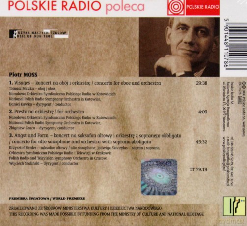 Piotr Moss - Muzyka Naszych Czasow [CD]