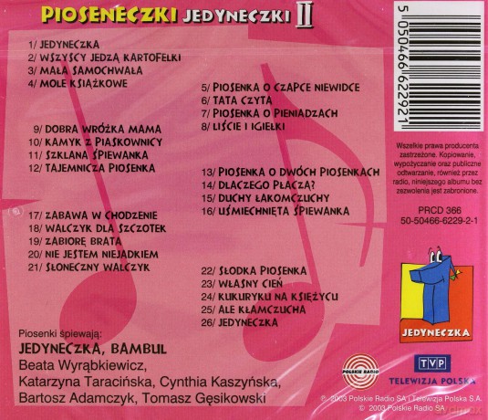 Pioseneczki Jedyneczki 2 [CD]