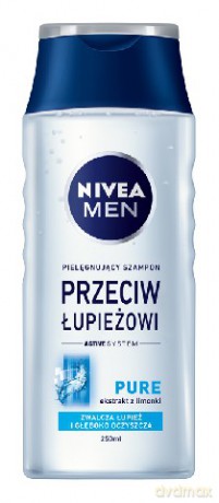 Nivea Men Szampon pielęgnujący Przeciwłupieżowy Pure 250 ml