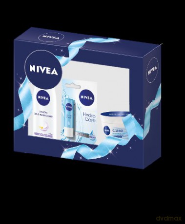 Nivea Zestaw Świąteczny Care (Krem odżywczy 50 ml + płyn micelarny 200 ml + pomadka Hydro Care 4,8 g) Pomadka nawilżająca Hydro Care 4,8 g