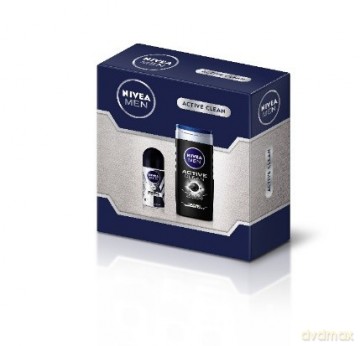 Nivea Zestaw Świąteczny Men Active Clean (deo roll-on 50 ml + żel pod prysznic 250 ml)