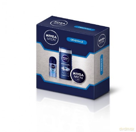 Nivea Zestaw Świąteczny Men Originals (deo roll-on 50 ml + żel pod prysznic 250 ml + krem 75 ml)