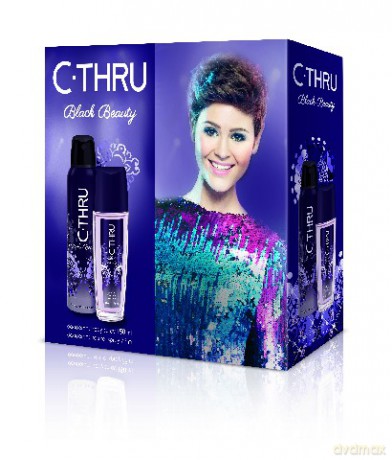 C-THRU Zestaw prezentowy Black Beauty (Deo w szkle 75 ml + Deo spray 150 ml) w kasecie