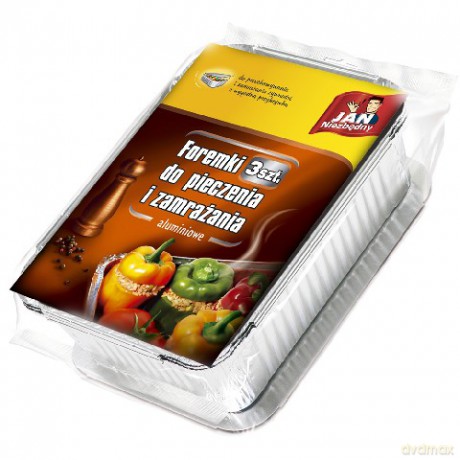 Jan Niezbędny Foremki aluminiowe do pieczenia i zamrażania 3 szt.