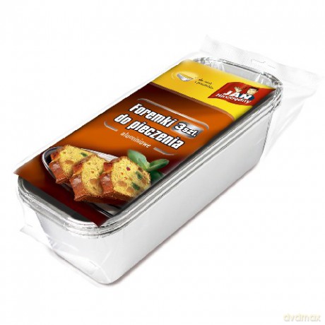 Jan Niezbędny Foremki aluminiowe do pieczenia pasztetów i ciast 3 szt.