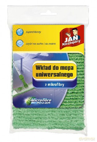Jan Niezbędny Mikrofibra Wkład do mopa uniwersalnego płaskiego-zielony