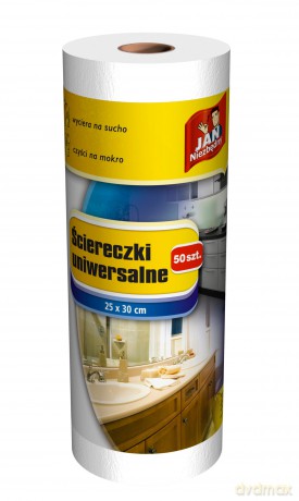 Jan Niezbędny Ściereczki na rolce białe 50 szt.
