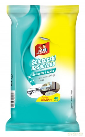 Jan Niezbędny Ściereczki nasączane do luster 40 szt.