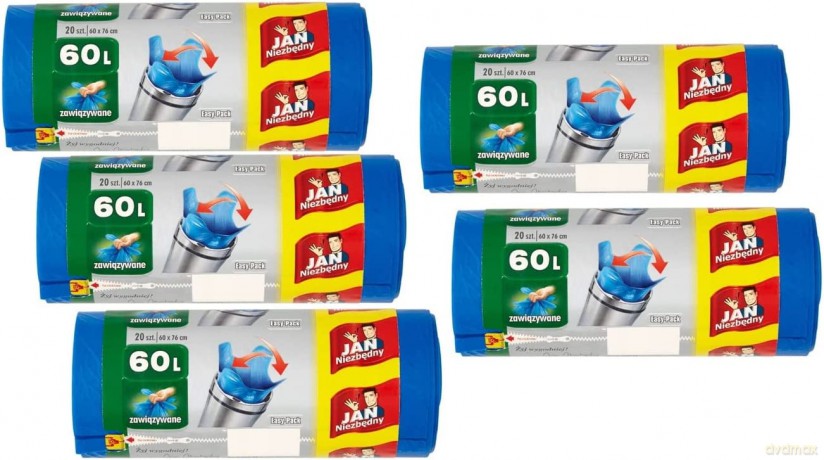 Jan Niezbędny Worki na śmieci 60l / 20 szt.