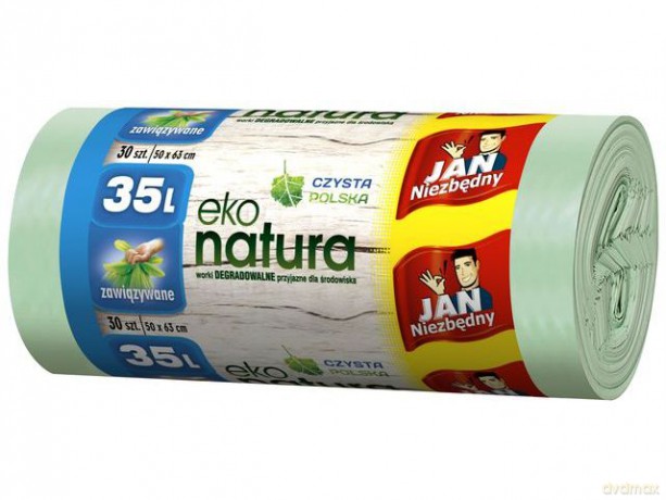 Jan Niezbędny Worki na śmieci Eko zawiązywane 35l /30 szt.