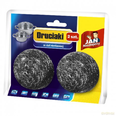 Jan Niezbędny Zmywak druciak ze stali nierdzewnej 2 szt.