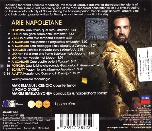 Max Emanuel Cencic: Arie Napoletane [CD]