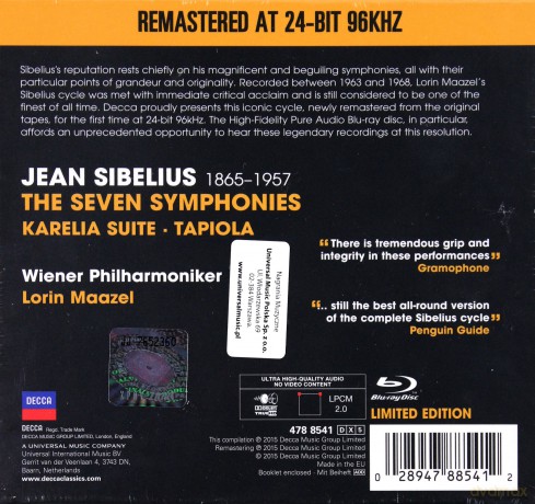 Lorin Maazel: Sibelius The Seven Symphonies [BOX] [5CD]