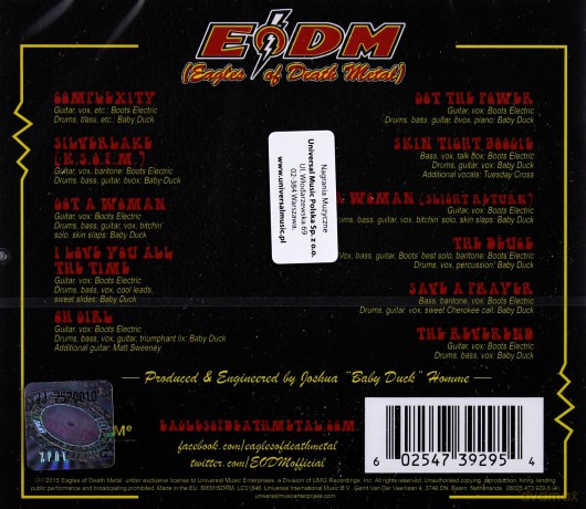 EoDM (Eagles Of Death Metal): Zipper Down [CD]