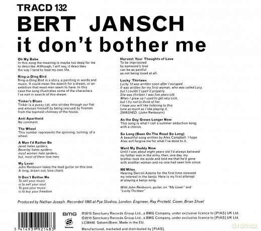 Bert Jansch: It Don't Bother Me (digipack) [CD]