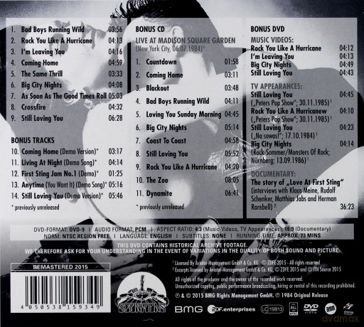 Scorpions: Love At First Sting [2CD]+[DVD]