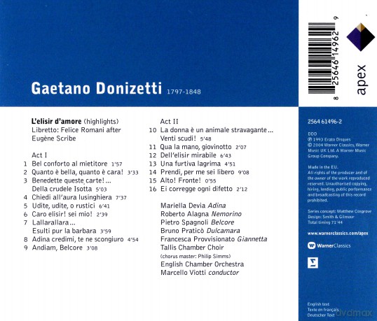 Marcello Viotti: Doni: L\'elixir D\'amour (Highlights) [CD]