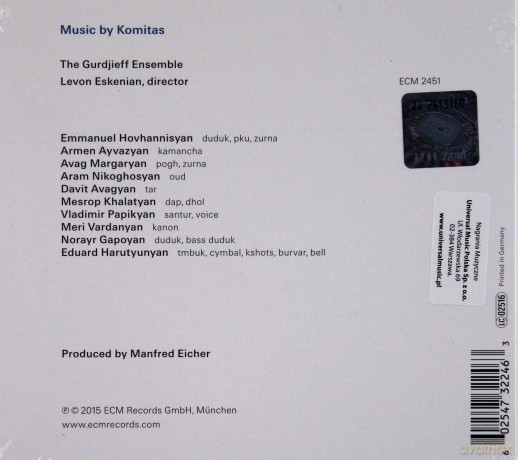 Gurdjieff Ensamble: Komitas [CD]