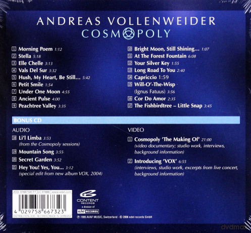 Andreas Vollenweider: Cosmopoly (digipack) [2CD]