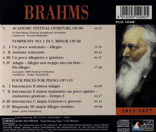 Brahms: Symphony No. 1 [CD]