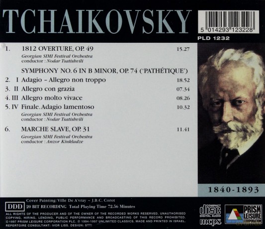 Tchaikovsky: Sypmhony No. 6 Pathetique [CD]