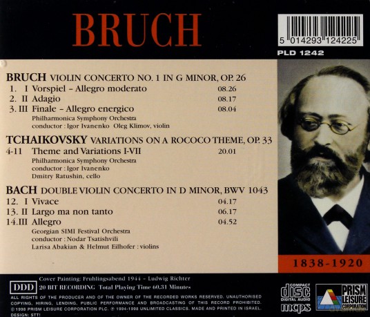 Bruch: Violin Concerto No. 1 [CD]