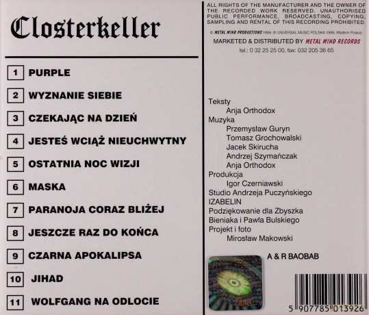 Closterkeller: Purple  [CD]  
